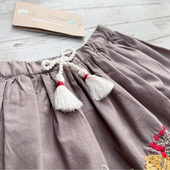 NWT Peek Skirt Girls 3T Boho Fall Embroidered Colorful Leaf Forest Woodland - Picture 2 of 10